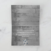 Blue Valentine Hearts Tree Grußkarte Karte (Innenseite)