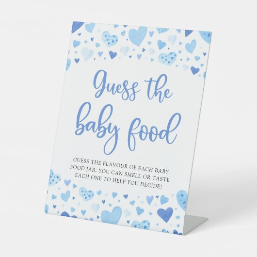 Blue Valentine Raten Sie die Baby Food Baby Dusche Sockelschild (Vorderseite)