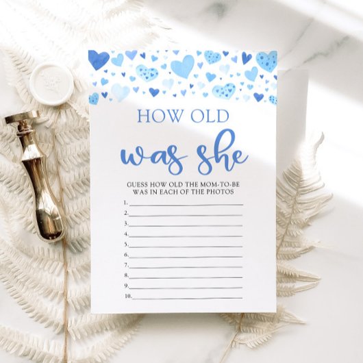 Blue Valentine wie alt war ihr Baby Duschspiel Einladung