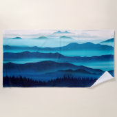 Blue valleys horizon strandtuch (Vorderseite)