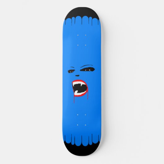 Blue Vamp Custom Skateboard (Vorderseite)