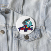 Blue Vampire Boy with Cape Cute Dracula Button (Beispiel)