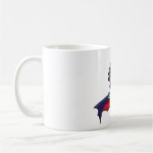 Blue Vampire Boy with Cape Cute Dracula Kaffeetasse (Links)