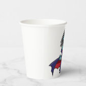 Blue Vampire Boy with Cape Cute Dracula Pappbecher (Rechts)