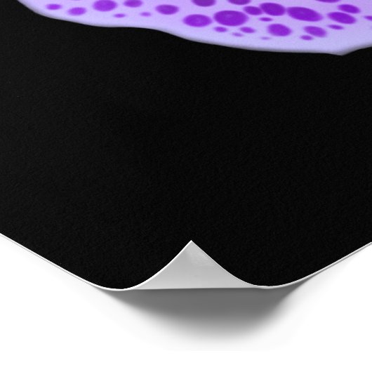 Blue Vanda Orchid Bloom Print Poster (Ecke)