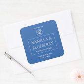 Blue Vanilla Blueberry Custom Candle Label Aufkleb Quadratischer Aufkleber (Umschlag)