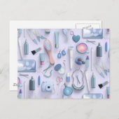 Blue Vanity Table Postkarte (Vorne/Hinten)