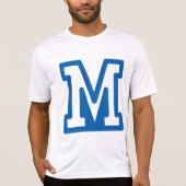Blue Varsity Letter M Monogram T-Shirt (Vorderseite)