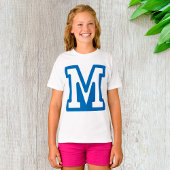 Blue Varsity Letter M Monogram T-Shirt