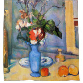Blue Vase Blume, Paul Cezanne Duschvorhang (Vorderseite)