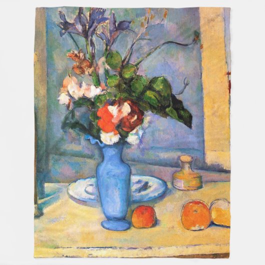 Blue Vase Blume, Paul Cezanne Fleecedecke (Vorderseite)