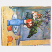 Blue Vase Blume, Paul Cezanne Fleecedecke (Vorderseite (Horizontal))