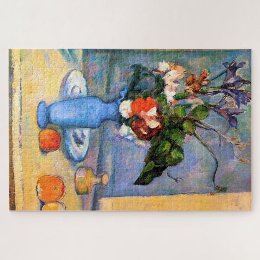 Blue Vase Blume, Paul Cezanne Puzzle (Horizontal)