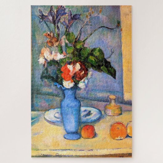 Blue Vase Blume, Paul Cezanne Puzzle (Vertikal)