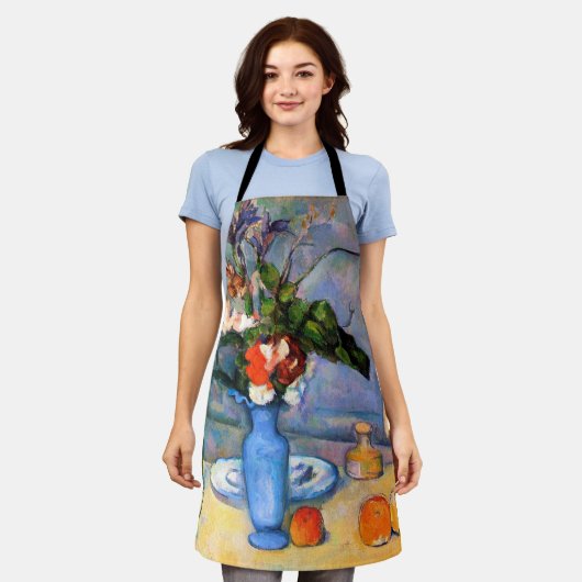 Blue Vase Blume, Paul Cezanne Schürze (Getragen)