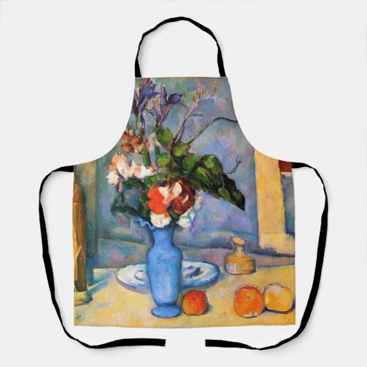 Blue Vase Blume, Paul Cezanne Schürze (Vorderseite)