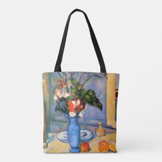 Blue Vase Blume, Paul Cezanne Tasche (Rückseite)