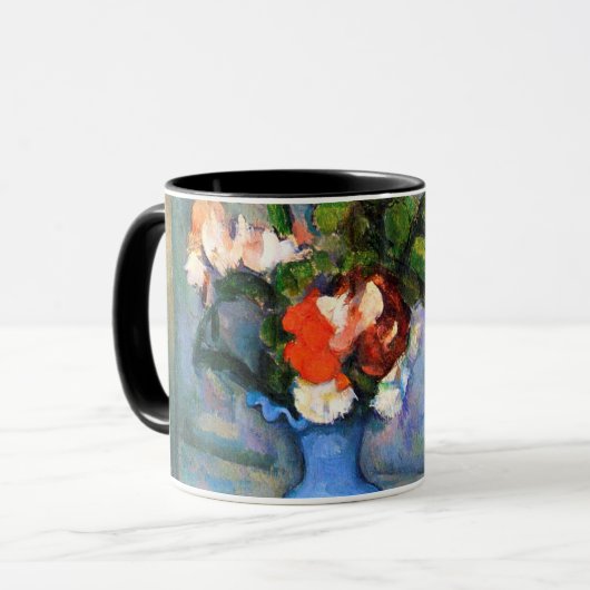 Blue Vase Blume, Paul Cezanne Tasse (Vorderseite Links)