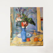 Blue Vase Blume, Paul Cezanne Wandteppich (Vorderseite)