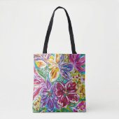 Blue Vase Floral Totbeutel Tasche (Vorderseite)