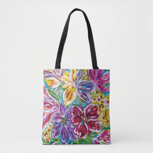 Blue Vase Floral Totbeutel Tasche (Vorderseite)
