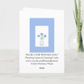 Blue Vase Vielen Dank Dankeskarte (Rückseite)