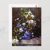 Blue Vase von Renoir, Postkarte (Vorne/Hinten)