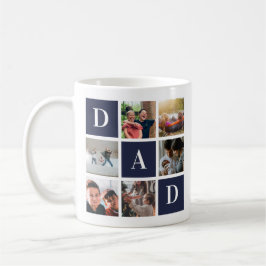 Blue Vater Colorblock Six Foto Collage Personalisi Kaffeetasse