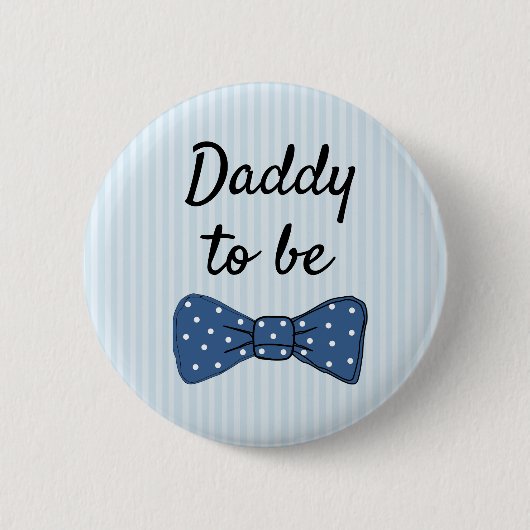 Blue Vater zu Bow Krawatte Baby Showknopf Button (Vorderseite)