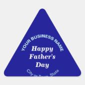 Blue Vatertag Business Triangle Shape Sticker (Vorderseite)