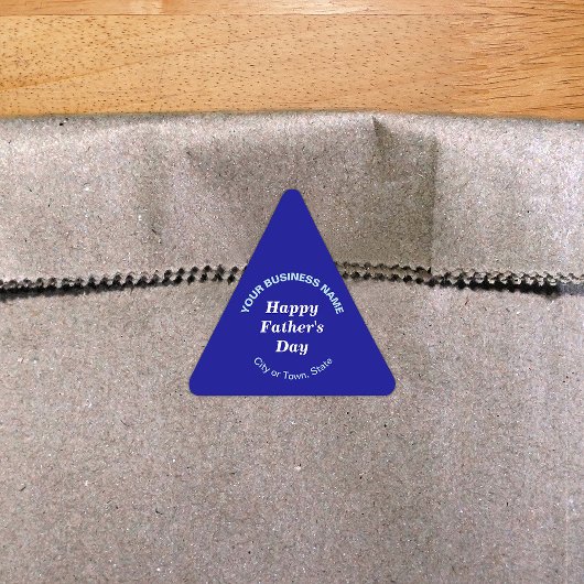 Blue Vatertag Business Triangle Shape Sticker