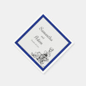 Blue Velvet Elegance Wedding Serviette (Ecke)
