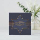 Blue Velvet Kneipe Mitzvah Invitation Einladung (Stehend Vorderseite)