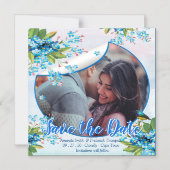 Blue Vergessen-nicht-Blume Speichern Sie die Daten Magneteinladung (Vorderseite)