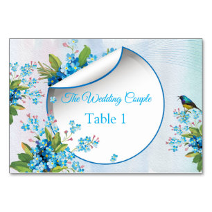 Blue Vergget-me-not, Blume Tischnummer