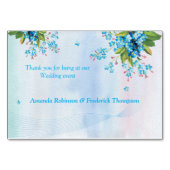 Blue Vergget-me-not, Blume Tischnummer (Rückseite)