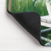 Blue Vergget-Me-Not Bouquet Basket Mousepad (Ecke)