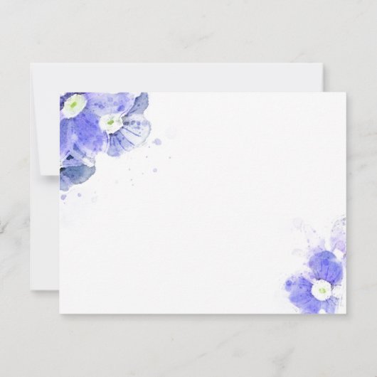 Blue vergiss-Me-not-in-Memory dank Karte (Rückseite)