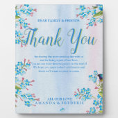 Blue vergiss-me-nots danke fotoplatte (Vorderseite)