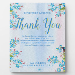 Blue vergiss-me-nots danke fotoplatte