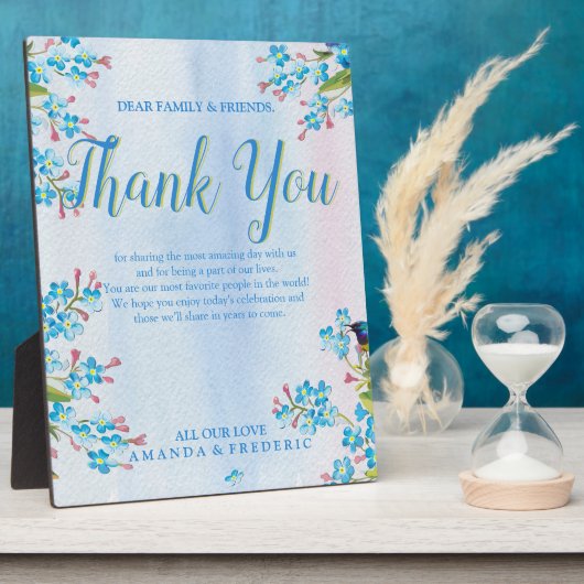 Blue vergiss-me-nots danke fotoplatte (Seite)