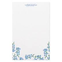 Blue Vergiss Me Nots - Name Monogram hinzufügen