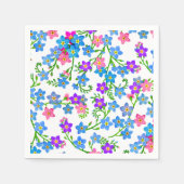 Blue Vergiss mich nicht Blume Papier Napkins Serviette (Vorderseite)