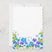 Blue vergiss mich nicht Geburtstagsparty Einladung (Rückseite)