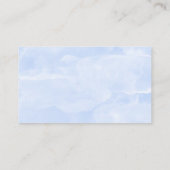 Blue Vergiss mich nicht Kalligrafie Geschenkregist Begleitkarte (Rückseite)