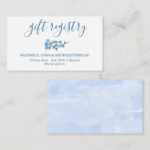 Blue Vergiss mich nicht Kalligrafie Geschenkregist Begleitkarte (Vorne/Hinten)