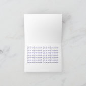 Blue Vergiss mich nicht Watercolor Hochzeit Danke (Innenseite)