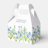 Blue Vergiss mich nicht Watercolor Hochzeit Danke Geschenkschachtel (Rückseite)