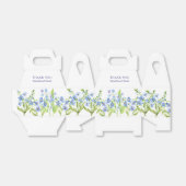 Blue Vergiss mich nicht Watercolor Hochzeit Danke Geschenkschachtel (Ungefaltet)