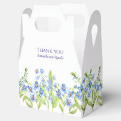 Blue Vergiss mich nicht Watercolor Hochzeit Danke Geschenkschachtel (Geöffnet)